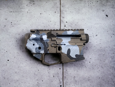 Blue Topographical receiver set and handguard