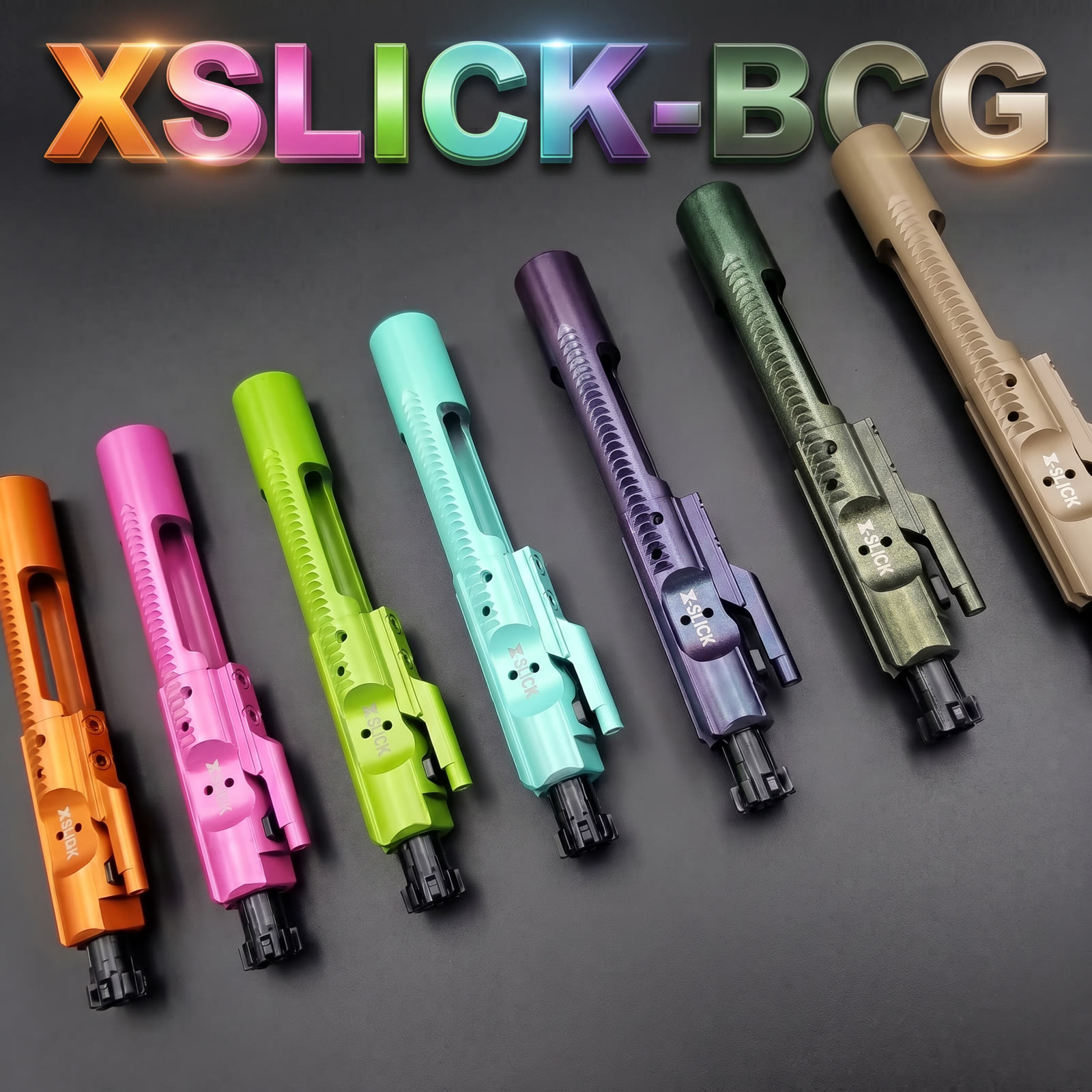 XSLICK GEN2 bolt carrier groups — full cerakote color lineup